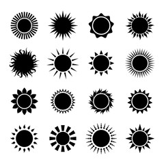 Sun Icons Collection Vector Set