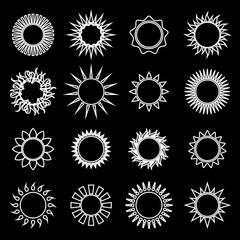 Sun Icons Collection Vector Set