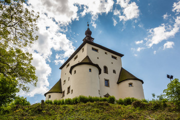 Fototapeta na wymiar New Castle above the city of Banska Stiavnica