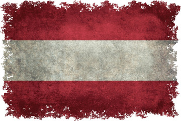 Flag of Austria with distressed textures and edges