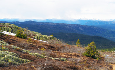 Snow and mountains in Norway