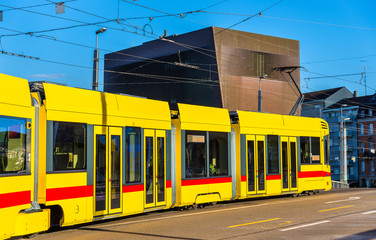 Tram in the city centre of Basel