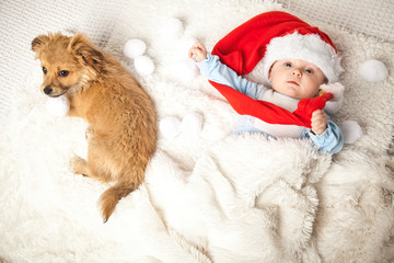 Fototapeta premium im Bett spielen