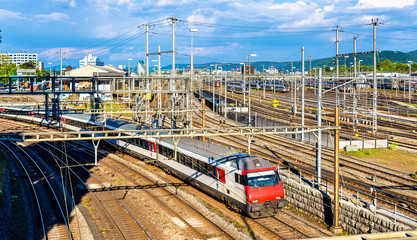 Train at Basel SBB railway station