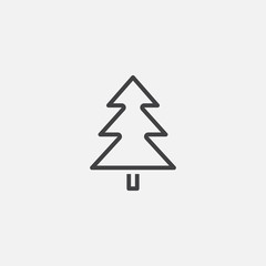 spruce line icon, pine outline vector logo illustration, tree linear pictogram isolated on white