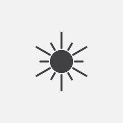 sun icon vector, solid logo illustration, pictogram isolated on white