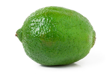 lime isolated on white background close up