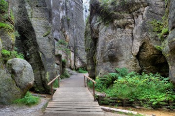 National Park of Adrspach-Teplice rocks. Rock Town. Czech Republic