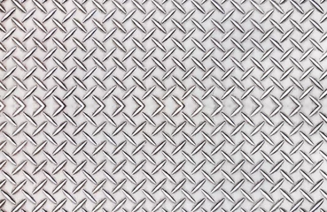Stickers pour porte Métal Old steel diamond plate pattern background texture.
