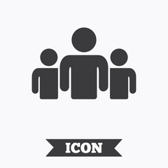 Group of people sign icon. Share symbol.