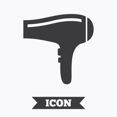 Hairdryer sign icon. Hair drying symbol.