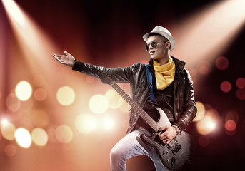 Obraz premium Rock star on stage