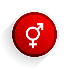Obraz premium sex flat icon with shadow on white background, red modern design web element