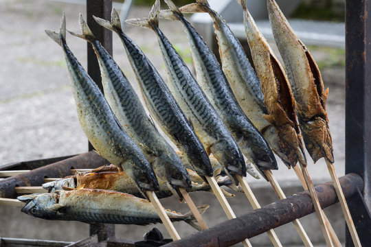 Steckerlfisch auf dem Grill
