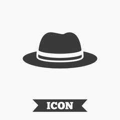 Top hat sign icon. Classic headdress symbol.