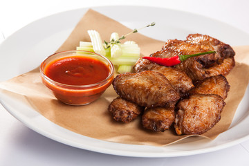 chicken wings with sauce
