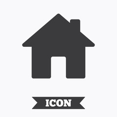 Home sign icon. Main page button. Navigation.