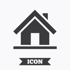 Home sign icon. Main page button. Navigation.