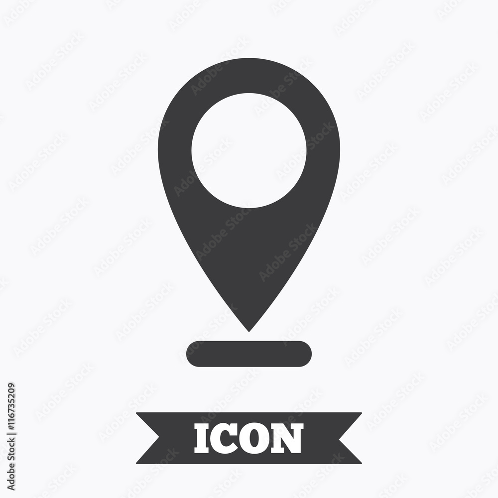 Poster internet mark icon. navigation pointer symbol.