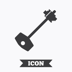 Key sign icon. Unlock tool symbol.