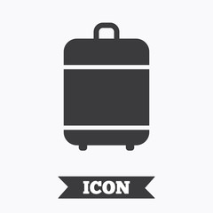 Travel luggage bag icon. Baggage symbol.