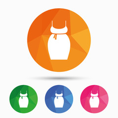 Pregnant woman dress sign icon. Maternity symbol
