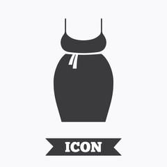 Pregnant woman dress sign icon. Maternity symbol.