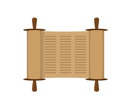 brown scroll with wooden handles clip art preview