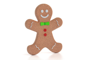 Gingerbread man, 3D rendering