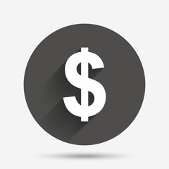 Dollar sign icon. USD currency symbol.
