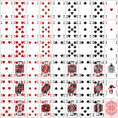 Poker cards full set two color classic design