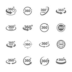 Icons 360 Degree View - obrazy, fototapety, plakaty