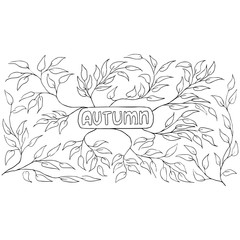 Autumn leaves. Abstract background. Vector Illustration