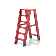 3d illustration of red ladder