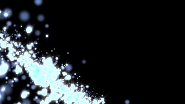 Glowing star particle in random direction  3D render abstract background  animation motion graphic with copy space on black background