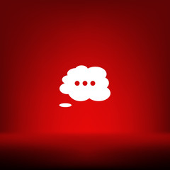 Thought cloud with lines