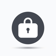 Lock icon. Privacy locker sign.