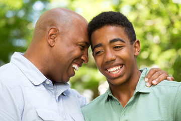 African American father and son