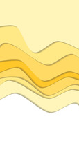 Sand curve wave line background,desert in paper cut style. Space for text. Cropped with Clipping Mask