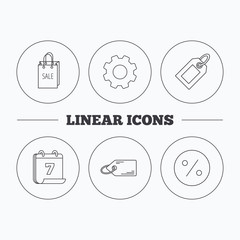 Price tag, sale bag and coupon icons.