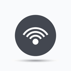 Wifi icon. Wireless internet sign.