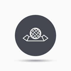 World map icon. Globe sign.