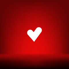 The heart and cardiogram icon