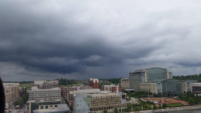 Scenic Wheel View Of The Clouds Over National Harbor, DC