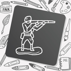 Obraz premium toy soldier doodle