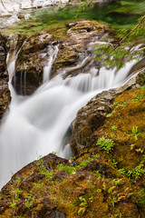 Little Qualicum Falls on Vancouver Island, British Columbia, Can