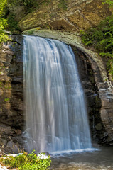 Looking Glass waterfalls in summer.