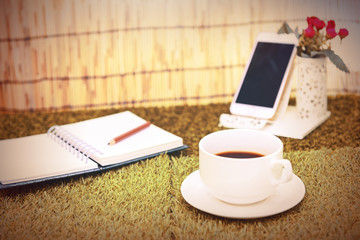 Have a cup of black coffee old color stlye