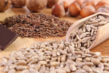 Natural ingredients and products containing magnesium and dietary fiber, healthy nutrition