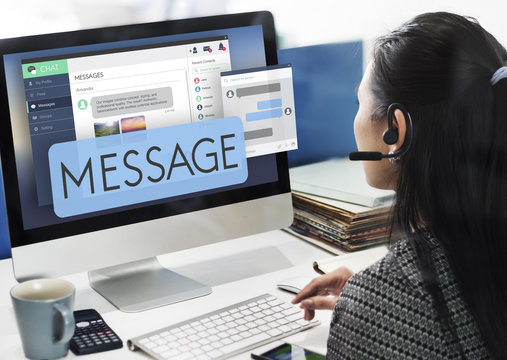Online Message Email Digital Chatting Concept